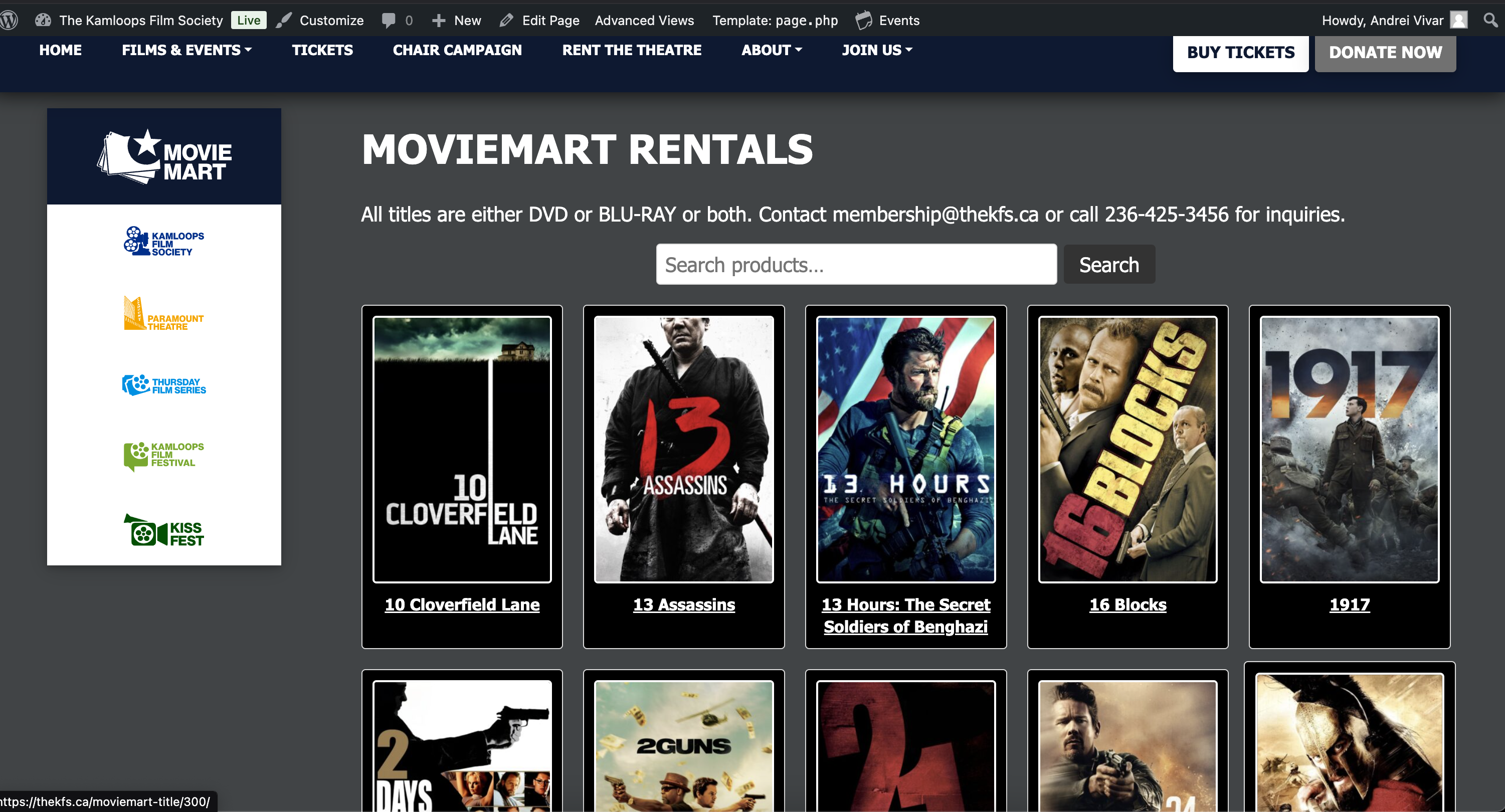 MovieMart Online Library